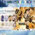 Genshin Impact wish banner UI screen showing pull interface for gacha system