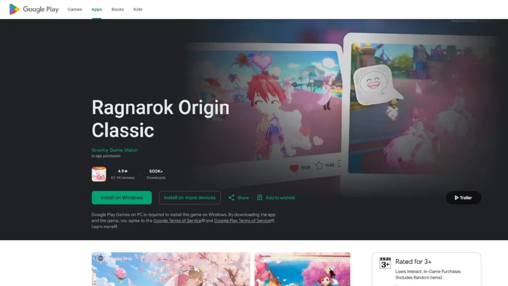 Ragnarok Origin Classic official screenshot showing the game's visual style on mobile for Philippines SEA players in 2026