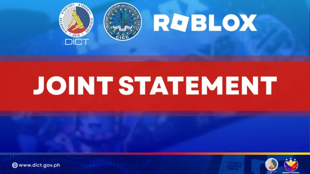 DICT and Roblox representatives joint statement