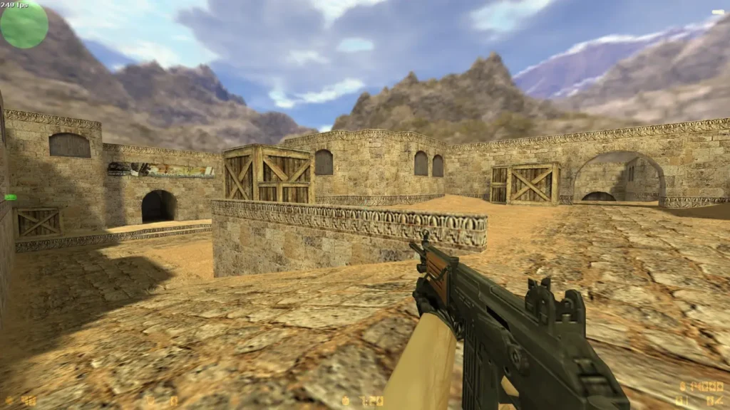 Counter-Strike 1.6 gameplay on de_dust2 showing the classic map that defined Filipino internet café FPS gaming