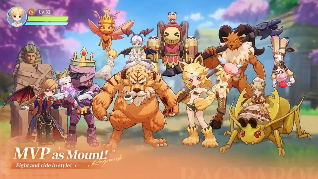 Ragnarok The New World MVP boss as mount — player riding Baphomet in open-world Midgard
